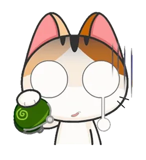 😢 kot, kreskówka, emoji, słodki, zwierzę, naklejka whatsapp sticker