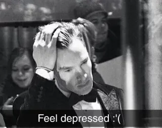 😭 Feel depressed :'( 难过, 沮丧, 感觉, 情绪, 难受 whatsapp sticker