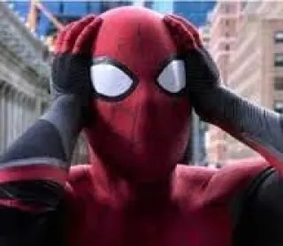 😱 Spider-Man superhero, marvel, movie, stressed, hands on head telegram sticker