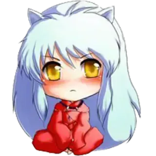 😳 Inuyasha Inuyasha, Anime, Manga, Chibi, Kawaii whatsapp sticker