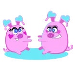 😘 漫画, 豚, 可愛い, 動物, ピンク telegram sticker