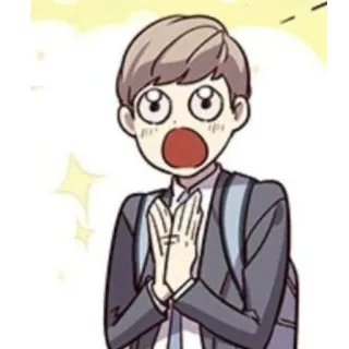 🤩 만화, 사람, 소년, 충격, 애니메이션 telegram sticker