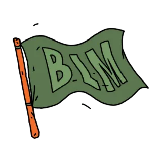 ✊ BLM BLM, Black Lives Matter, bandeira, protesto, ativismo, igualdade telegram sticker