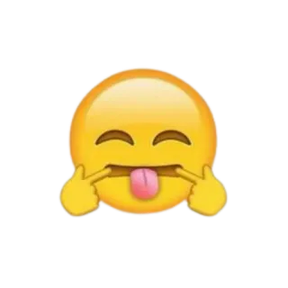 😝 Emoji, Faccia, Divertente, Lingua, Cartone animato, Adesivo telegram sticker