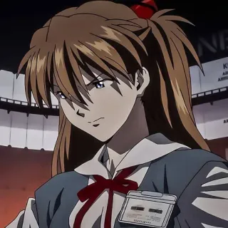 ❤️ Asuka Langley Soryu Neon Genesis Evangelion Anime, Gadis, Seragam sekolah, Evangelion, Karakter telegram sticker