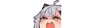 🅰 Аниме, Манга, Девушка-кошка, Злой, Экспрессивный, Милый whatsapp sticker