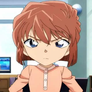 😠 Ai Haibara Detective Conan Anime, Kreskówka, Postać, Ai Haibara, Detektyw Conan telegram sticker
