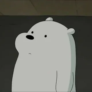 🧐 Ice Bear We Bare Bears cartoon, bear, ice bear, we bare bears, animation telegram sticker