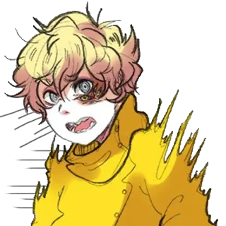 😖 Anime, Manga, Personnage, Illustration, Dessin animé whatsapp sticker