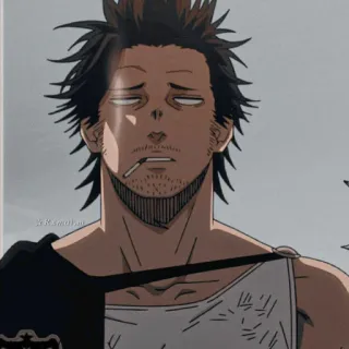 🎭 Yami Sukehiro Black Clover Anime, Black Clover, Yami, Yami Sukehiro, Manga, Personaje telegram sticker
