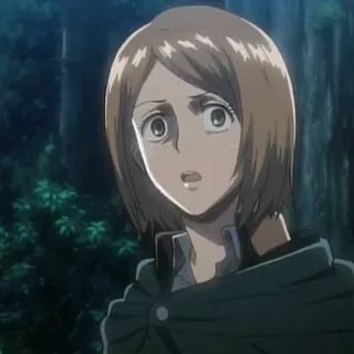 🌟 Petra Ral Attack on Titan anime, mangá, assustado, chocado, personagem, Ataque dos Titãs telegram sticker