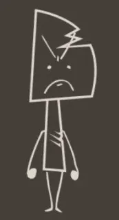 😠 โกรธ, คนติด, การ์ตูน, ตัวละคร telegram sticker