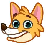 🦊 여우, 동물, 만화, 이모티콘, 스티커 telegram sticker