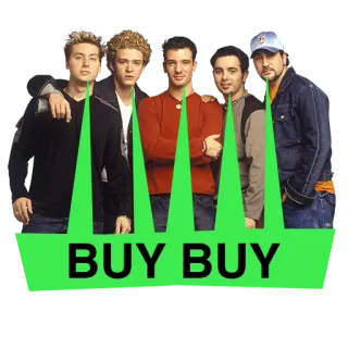 🙋‍♂️ BUY BUY boy band, music, 90s, pop, nsync, group telegram sticker