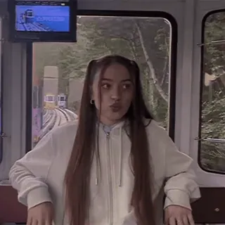 😚 girl, train, commute, mood, aesthetic, travel telegram sticker