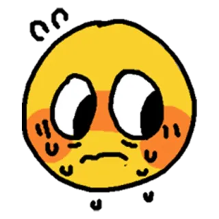 😓 Emoji, Expresión, Dibujo animado, Cara, Triste telegram sticker