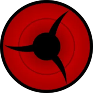 👁 写轮眼, 眼睛, 红色, 动漫, 火影忍者 telegram sticker