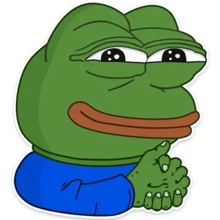 🤔 Pepe the Frog Pepe, 青蛙, 表情包, 网络, 卡通, 角色 whatsapp sticker