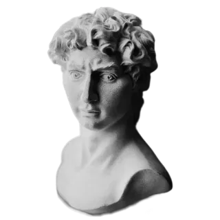 🤨 David sculpture, art, renaissance, classical, statue, David telegram sticker