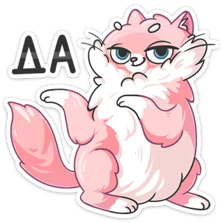 👍 AA cat, animal, sticker, cartoon, gesture telegram sticker