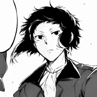 🐈‍⬛️ Atsushi Nakajima Bungou Stray Dogs Anime, Manga, Blanco y negro, Atsushi Nakajima, Bungou Stray Dogs telegram sticker