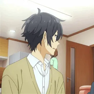 🌚 Anime, Dibujos animados, Chico, Masculino, Personaje, Horimiya telegram sticker