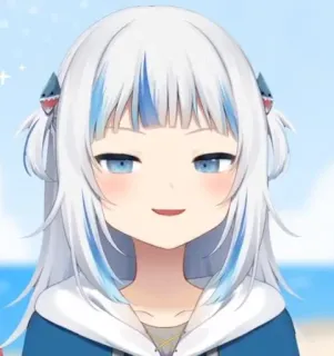🔱 Gawr Gura Anime, Vtuber, Gura, Hai, Süß whatsapp sticker