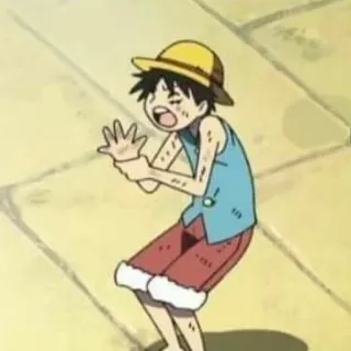 🏴‍☠️ Monkey D. Luffy One Piece anime, one piece, monkey d. luffy, straw hat, cartoon telegram sticker