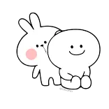 ☺️ fofo, coelho, personagem, desenho animado, amigável, adesivo, adorável whatsapp sticker