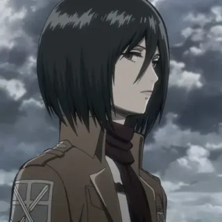 Mikasa Ackerman @JustSomeBullshit telegram stickers