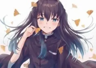 ☁️ Anime, Ragazzo, Ginkgo, Muichiro, Demon Slayer whatsapp sticker