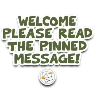 👋 WELCOME
PLEASE READ
THE PINNED
MESSAGE! Mensaje, Fijado, Bienvenido, Leído, Aviso telegram sticker