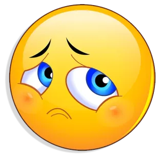 😞 Emoji, Triste, Chateado, Chorando, Expressão telegram sticker