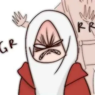 🍒 GRR angry, cartoon, cute, expression, funny telegram sticker