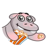 Hopper the Hippo whatsapp stickers