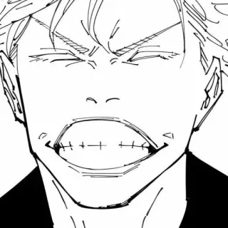 😁 Ryomen Sukuna Jujutsu Kaisen anime, manga, jujutsu kaisen, sukuna, ryomen sukuna, villain, evil telegram sticker
