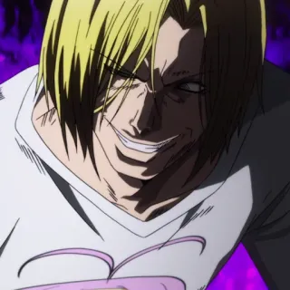 🌊 anime, mangá, sorrindo, rosto, sorrisinho, assustador telegram sticker