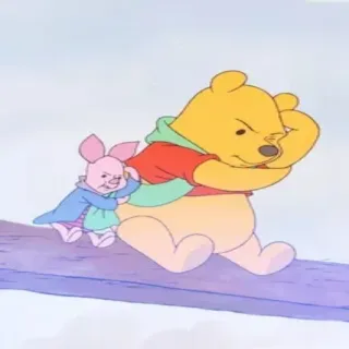 🧐 Winnie the Pooh winnie the pooh, piglet, cartoon, funny, friends telegram sticker