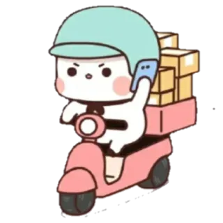 💘 dostawa, hulajnoga, królik, środkowy palec telegram sticker
