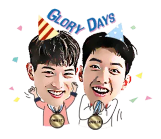 🎊 GLORY DAYS celebração, glória, festa, amigos, conquista telegram sticker