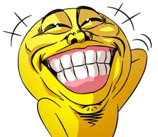 😁 Meme, Cười, Cười mỉm, Emoji, Vàng telegram sticker