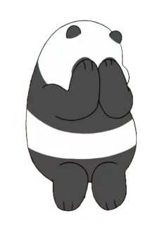 😫 Panda urso panda, desenho animado, We Bare Bears, fofo, animais telegram sticker