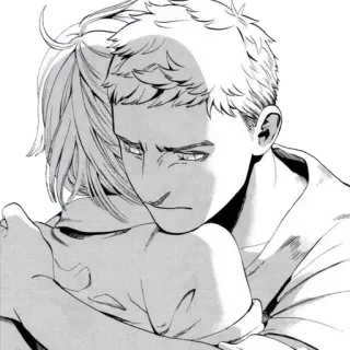😔 abbraccio, abbracciare, anime, manga, affetto, tenerezza, amore telegram sticker