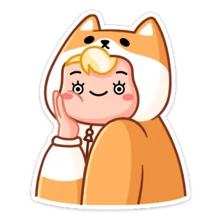 ☺️ стикер, милый, животное, собака, мультфильм, персонаж, иллюстрация telegram sticker