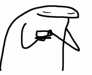 ☁️ florkofcows, кофе, чай, мем, релакс, лайн-арт, персонаж whatsapp sticker
