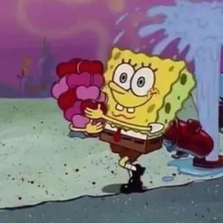 🤡 Spongebob Squarepants Мультфильм, Сердечки, Спанч Боб, Nickelodeon telegram sticker