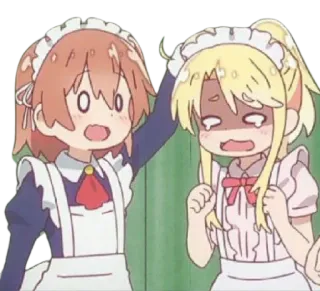 😭 Anime, Maid, Dibujo animado, Lindo, Divertido telegram sticker