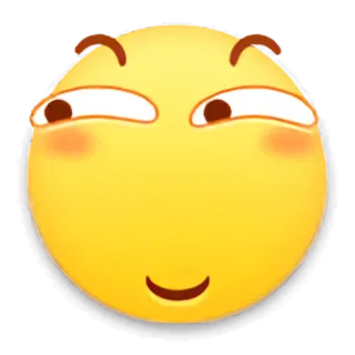 🙂 Emoji, Twarz, Wyraz, Żółty, Śmieszne telegram sticker