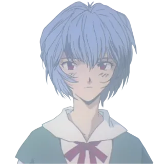 😳 Rei Ayanami Neon Genesis Evangelion Anime, Rei Ayanami, Neon Genesis Evangelion, Personagem whatsapp sticker