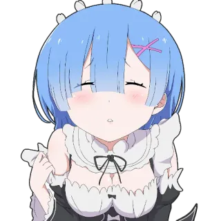 😚 Rem Re:Zero − Starting Life in Another World Anime, Waifu, Dễ thương, Kawaii, Re Zero, Rem, Sticker, Hoạt hình telegram sticker